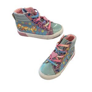 Bluey Ground Up High Top Sneakers Side Zip Little Girls size 12 New
